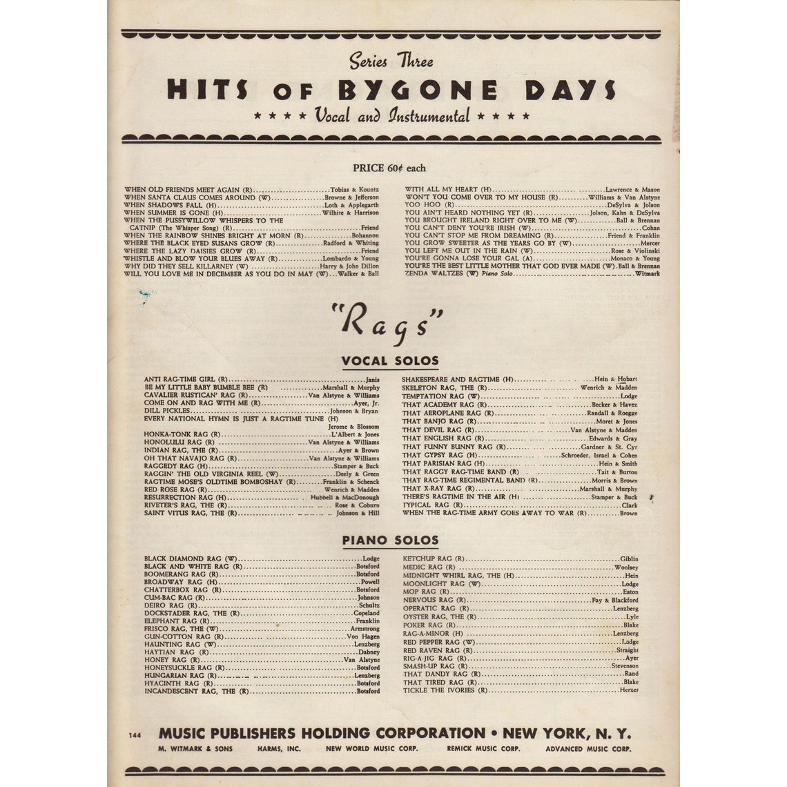 Puddin Head Jones Hits of Bygone Days Vocal Instrumental Sheet Etsy