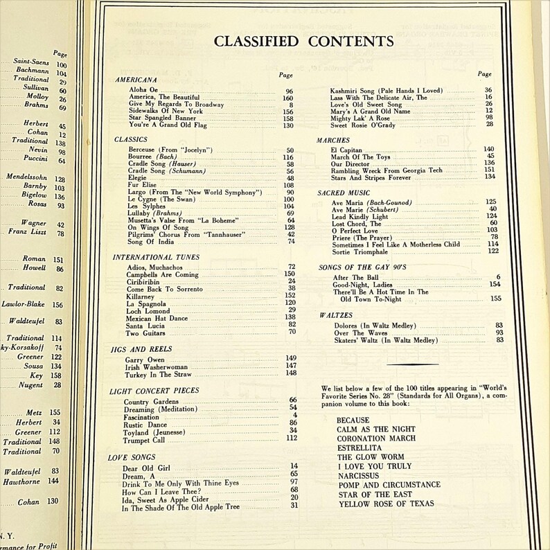 71 Famous Melodies for All Organs Song Book 1963 Worlds Favorite Series(05)