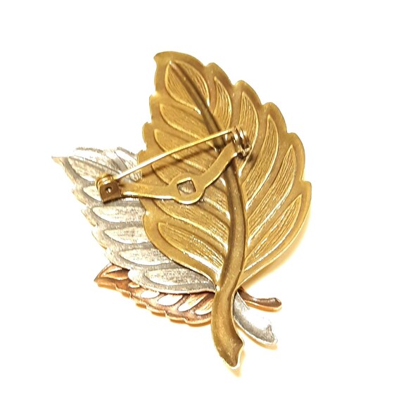 Broche Vintage En Métal Couleur Cuivre Jaune - Accessoire Rétro En Bon état