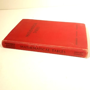 Mathematical Tables Hardcover David Rosenbach, Joseph B., Whitman, Edwin A. & Moskovitz