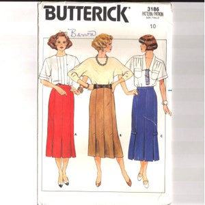 Butterick 3186 Pattern Women 10 Skirt Uncut Vintage