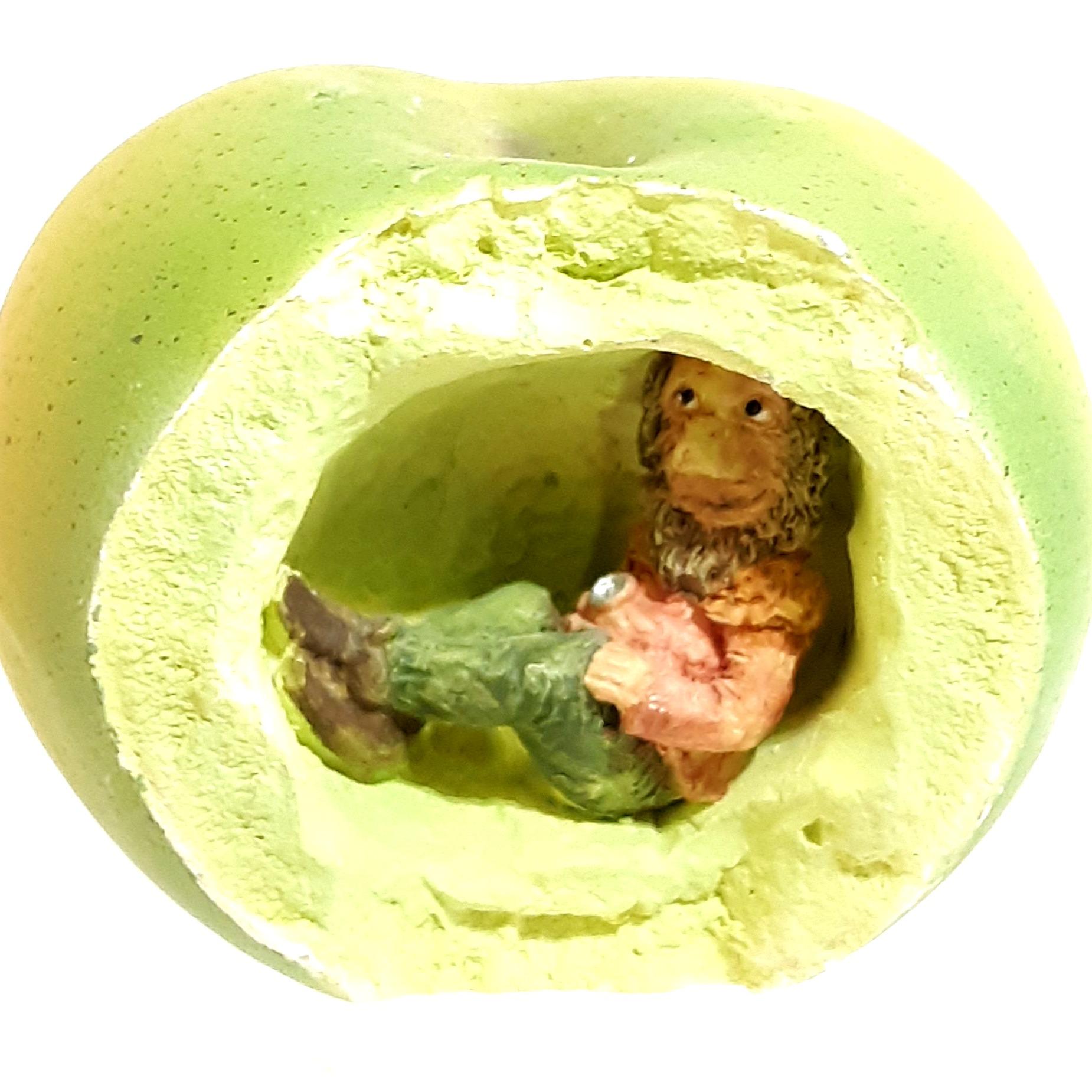 Clarecraft Resin Apple Figurine With Hidden Gnome Inside - Etsy
