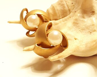 Orecchini A Goccia Con Perle Vintage In Oro 18ct Anni '40 In - Foto 6