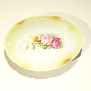 Vintage Transferware Kina Prydnadsskål med Gratängrosor