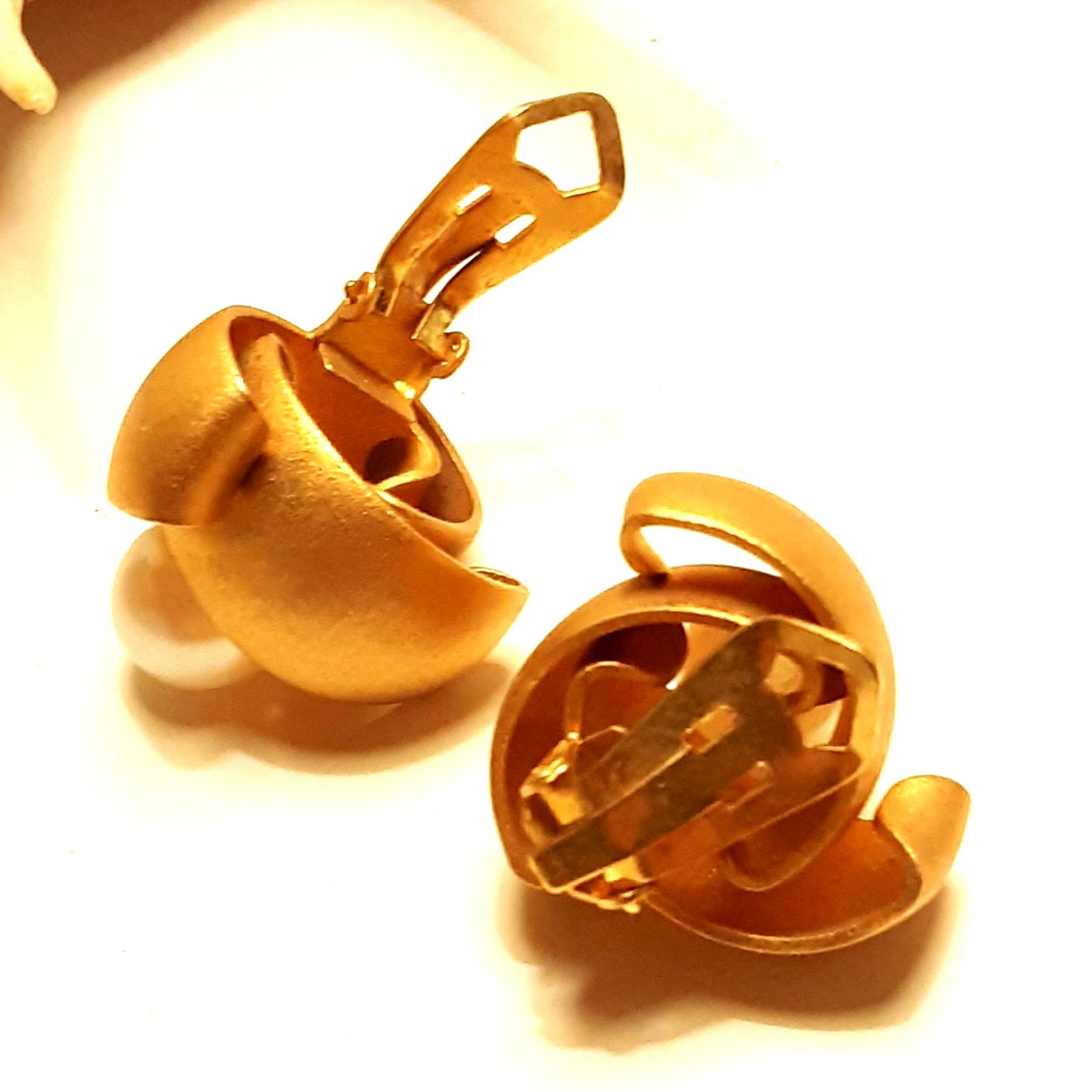 Orecchini A Goccia Con Perle Vintage In Oro 18ct Anni '40 In