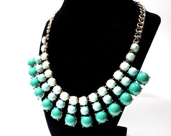 Baublebar Turquoise Ombre Bib Statement Necklace