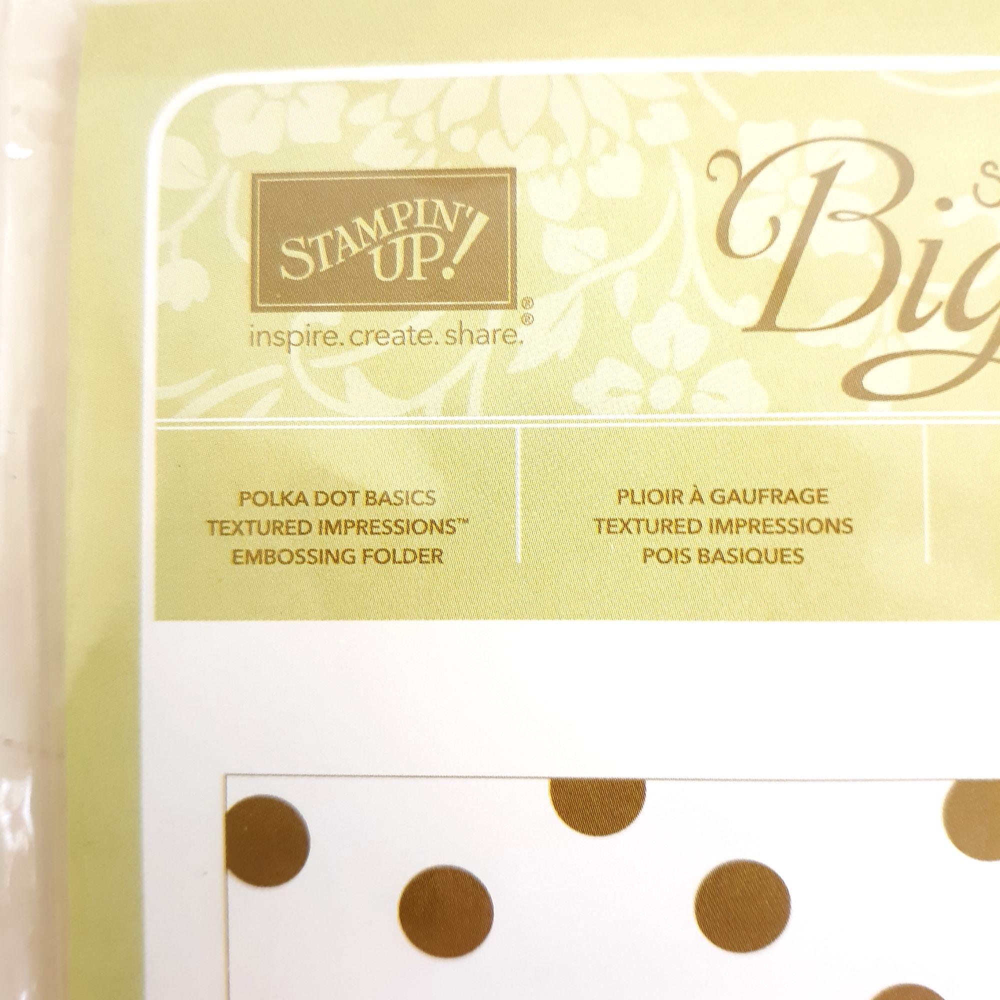 Stampin' up Sizzix POLKA DOT BASICS Embossing Folder 143709 New - Etsy