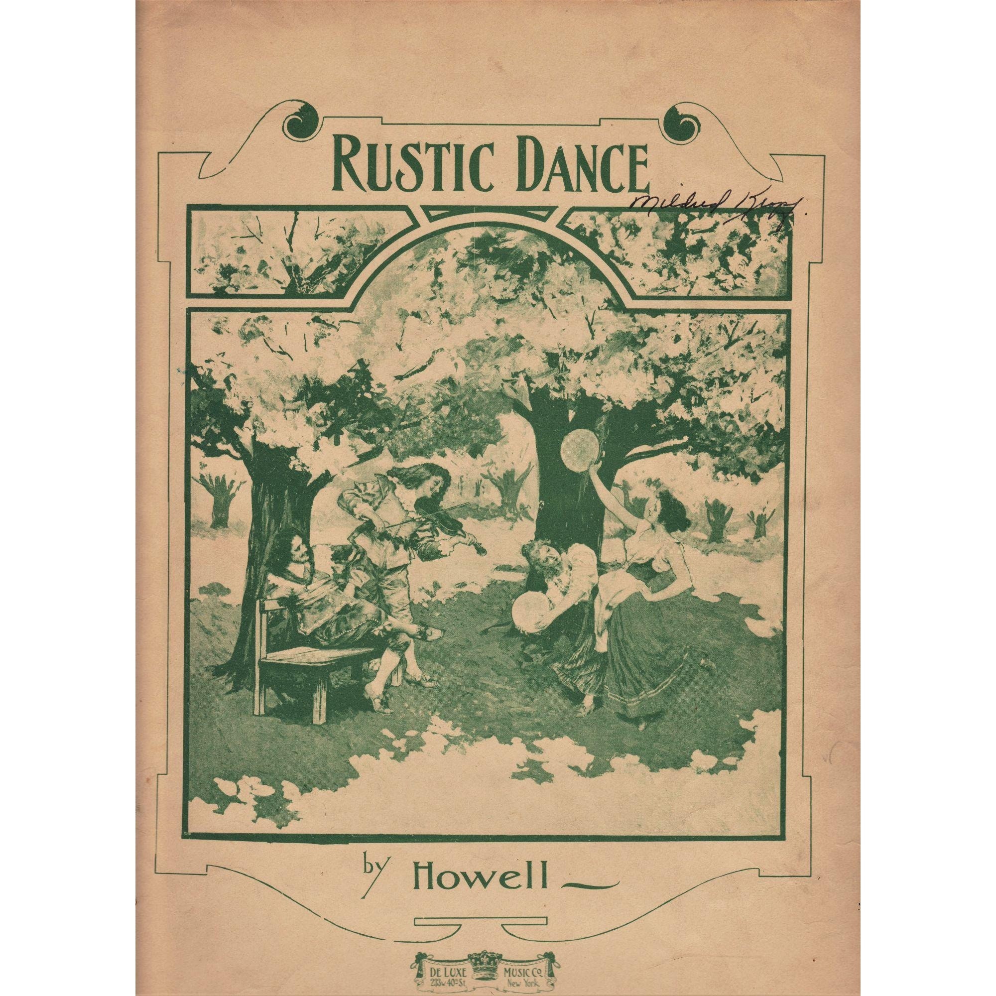 RUSTIC DANCE Piano Solo Sheet Music by C.R. Howell 1933 | Etsy