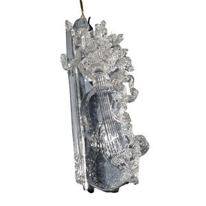 Acrylic Violin Ornament Crystal Look Vintage