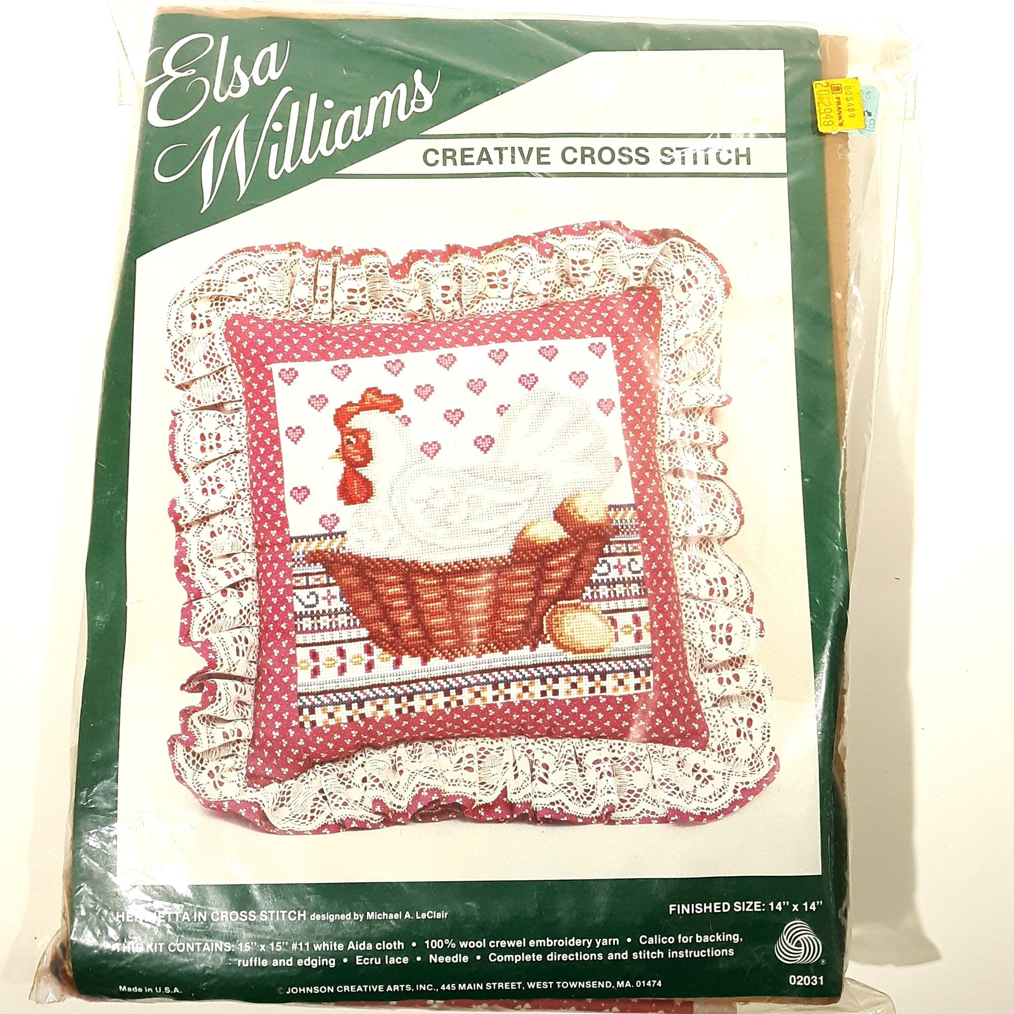 VTG Crewel Embroidery Kit Elsa Williams Violets on Illusion Lace #00287 9x  12