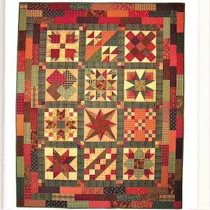 Quilted Sampler Pattern: Block Patchwork, 47" x 58"