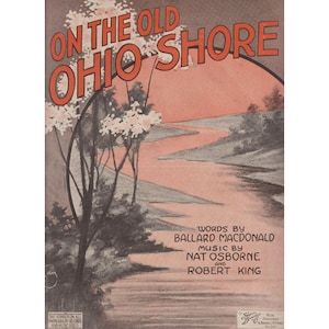 On The Old Ohio Shore 1919 Vintage Sheet Music Piano Vocals