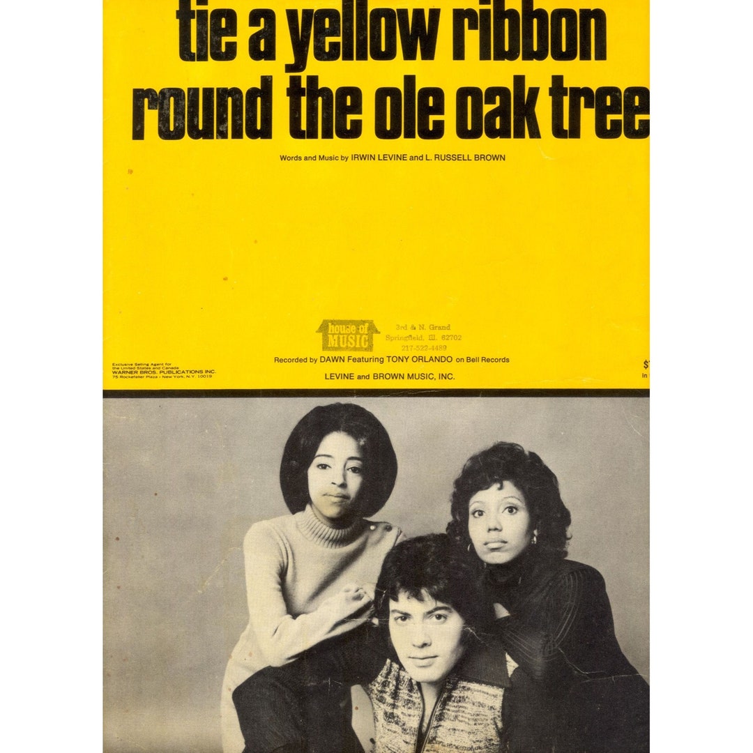 1972 Tie A Yellow Ribbon Sheet Music Dawn Orlando Inset Etsy
