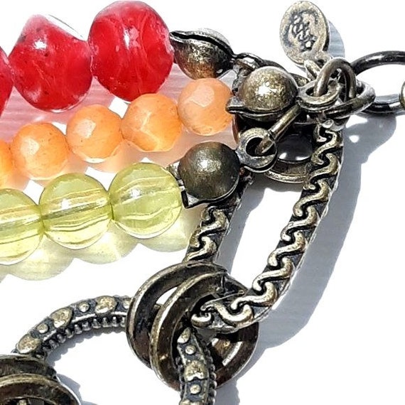 Premier Design Multi Strand Necklace Chain Bead - image 3