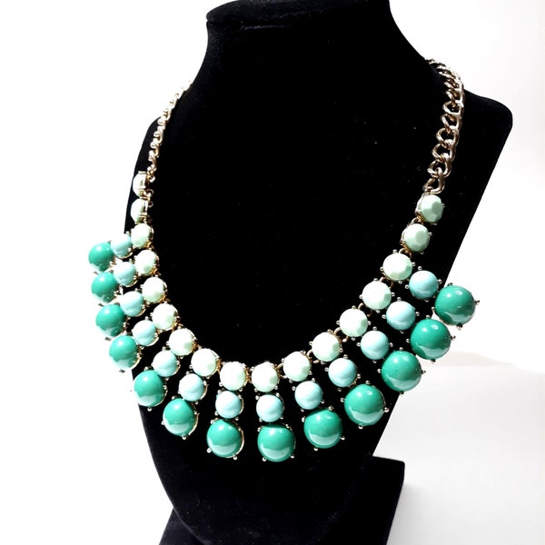 Baublebar Turqoise Ombre Bib Statement Necklace