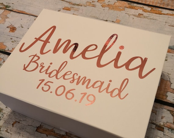 Bridesmaid gift boxes, personalised gift box, keepsake box, maid of honour gift