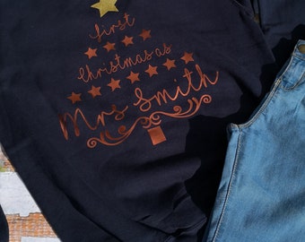 First Christmas As Mrs Personalised Christmas Jumper Sweatshirt Christmas Gift Wife Gift Wedding Gifts Gifts For Her Christmas Jumper First Christmas As Mrs Personalised Christmas Jumper Sweatshirt Christmas Gift Wife Gift Wedding Gifts Gifts For Her Christmas Jumper