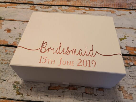 personalised gift box, Bridesmaid gift boxes, keepsake box, maid of honour gift