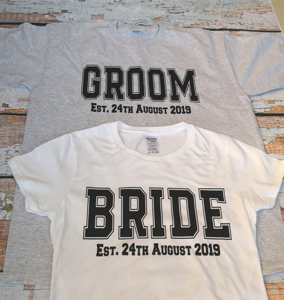 Bride and Groom established T-Shirt, shirt set, Mr and Mrs set, Honeymoon Vibes top