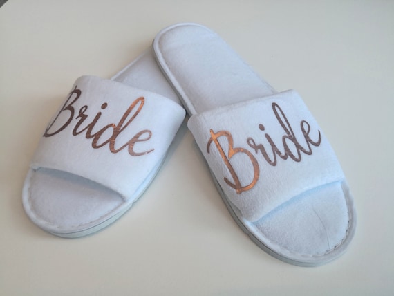 Luxury bridesmaid slippers, bridal party gifts, hen party, spa slippers, personalised slippers, Bridesmaid gifts