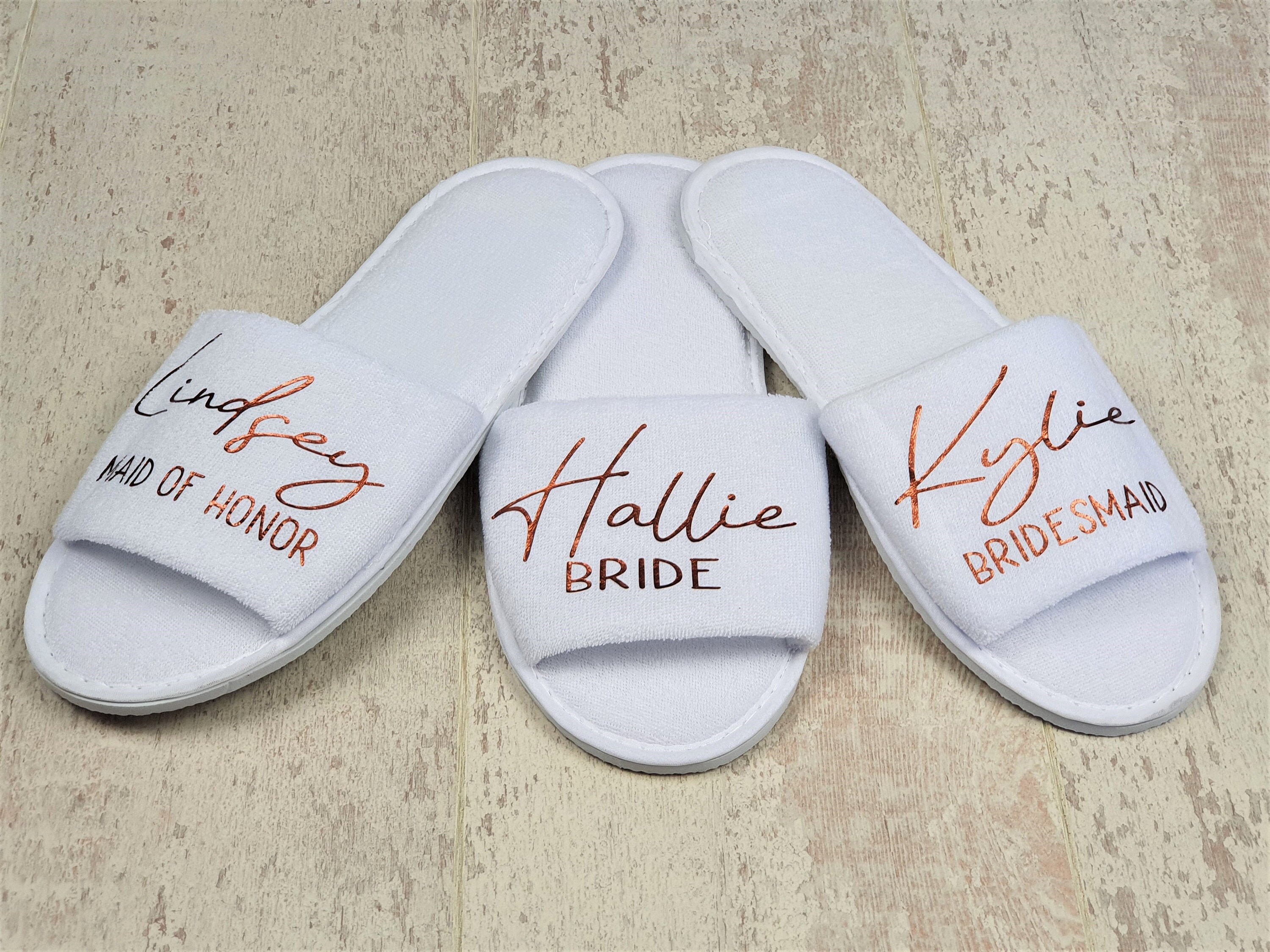 personalised wedding slippers
