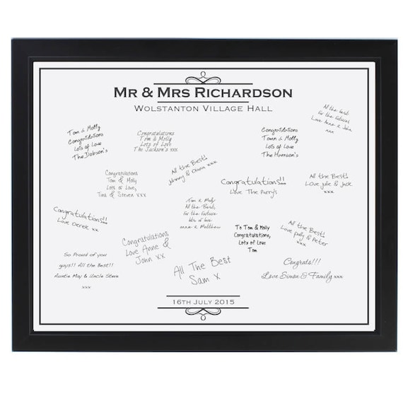 Signing frame, Personalised Guest book, Guest book alternative, Frame guest book, Personalised Guest book, Mr and Mrs gift, any occasion