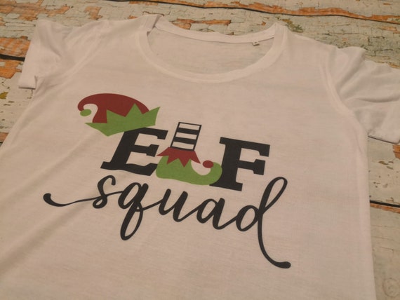 Elf squad t-shirt, ladies Christmas t-shirt, Christmas jumpers, Mens t-shirt