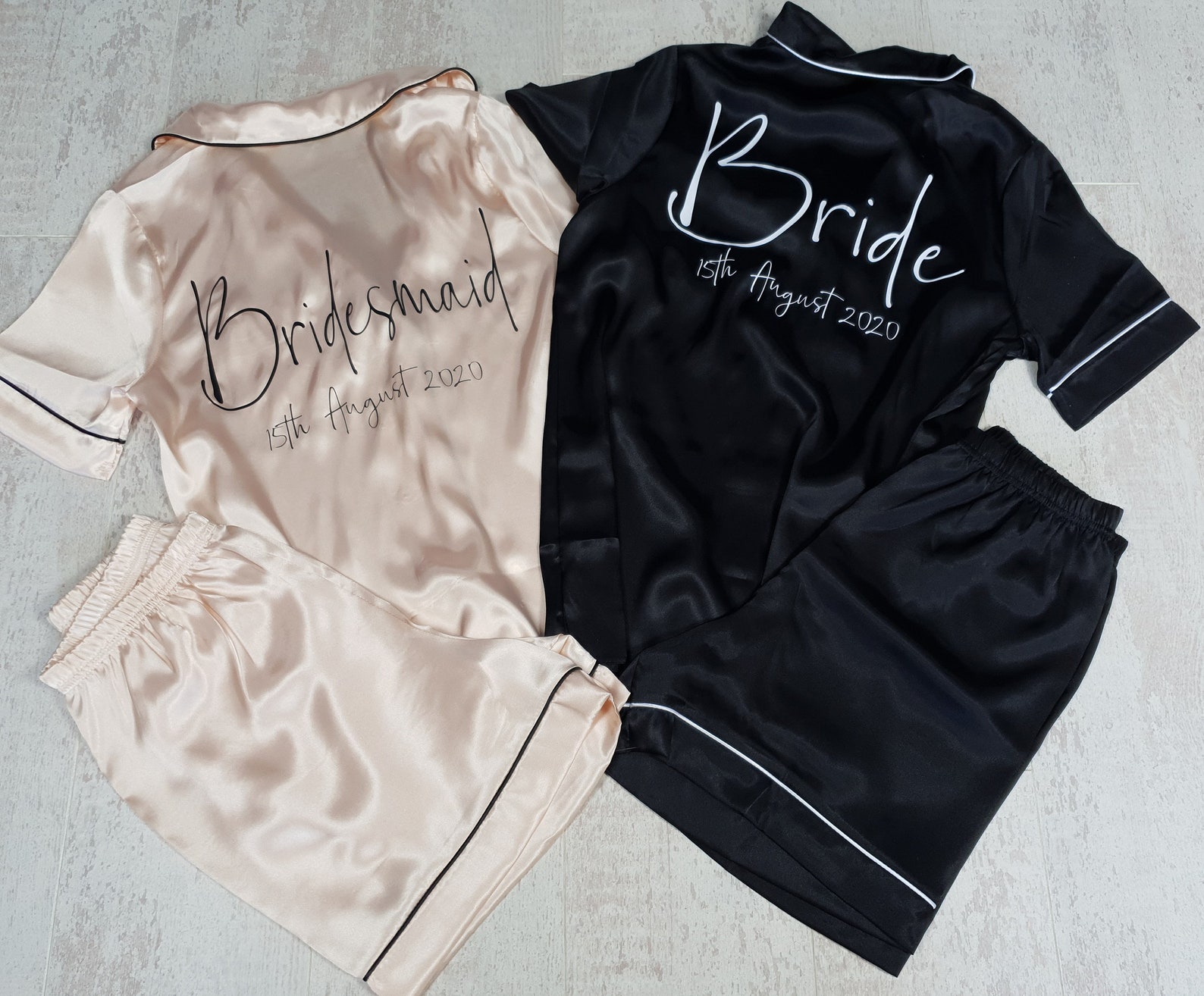 Personalised Bridesmaid Pjs Wedding Pjs Bridal Party Gifts Etsy UK
