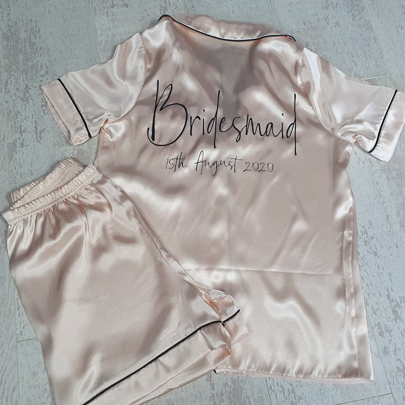 Personalised Pyjamas Bridesmaid Gifts Flower Girl Pjs Etsy UK
