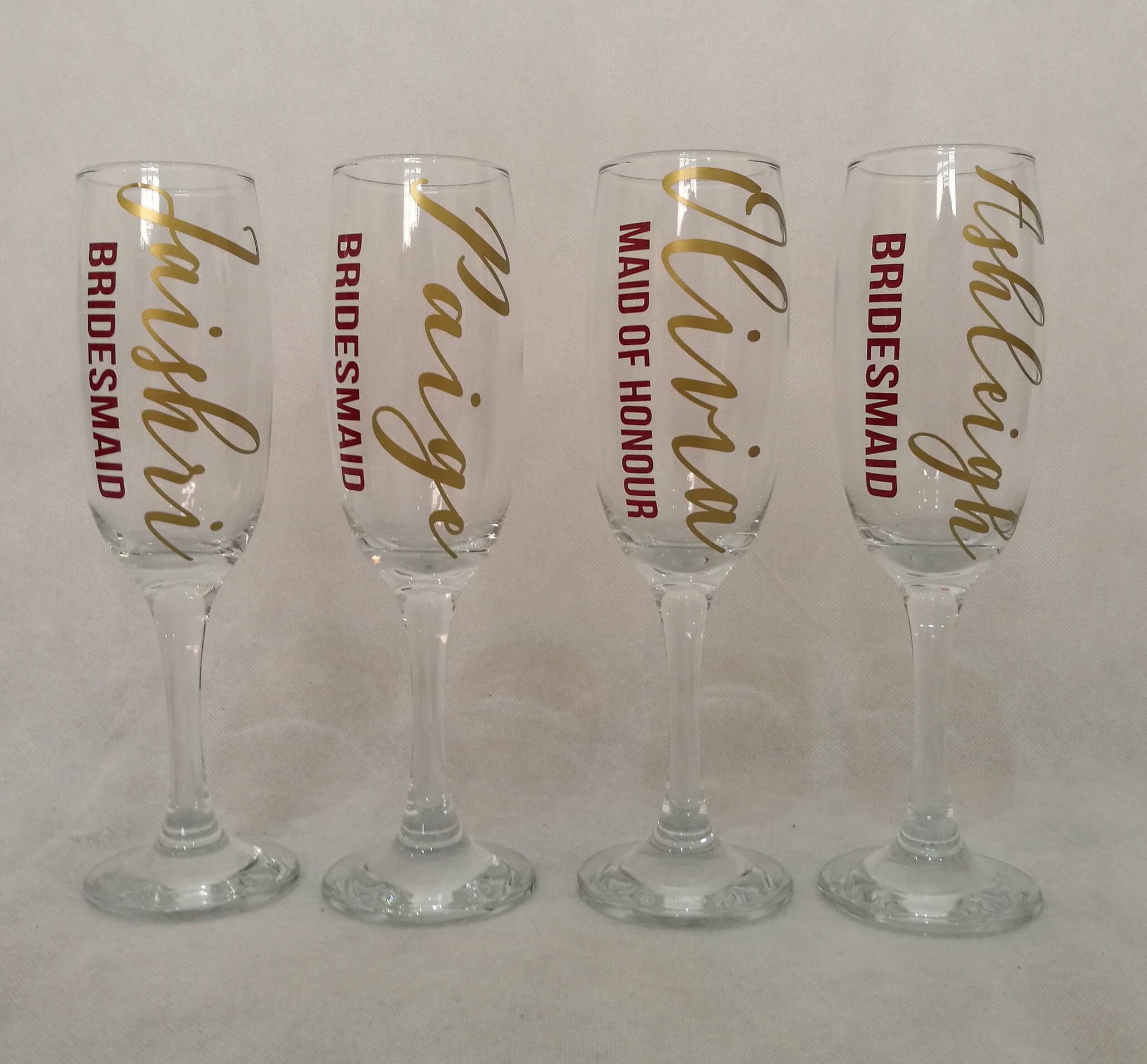 wedding day champagne flutes