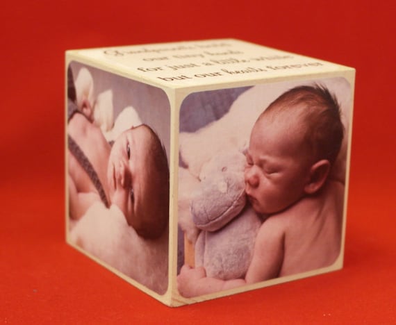 Personalised Wooden Photo Block, Photo cube have your photos transfered