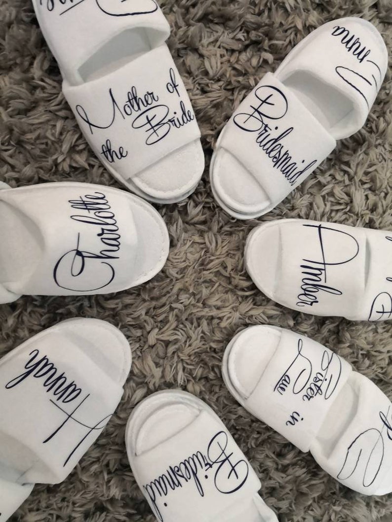 personalised bridal slippers