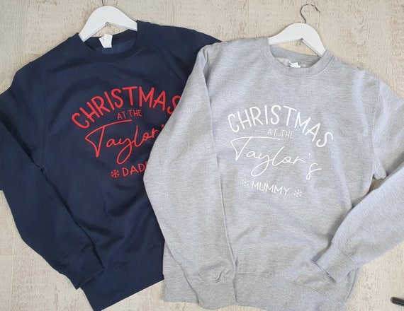 Family Christmas Sweatshirts, Matching Christmas Jumpers, Christmas eve outfit, Christmas at the jumpers