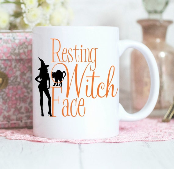 Resting Witch Face, Resting Bitch face, Adult humour, Halloween Mug, Halloween gift, Adult Mug, Mug gifts,