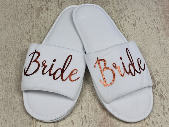 Luxury bridesmaid slippers, bridal party gifts, hen party, spa slippers, personalised slippers, Bridesmaid gifts