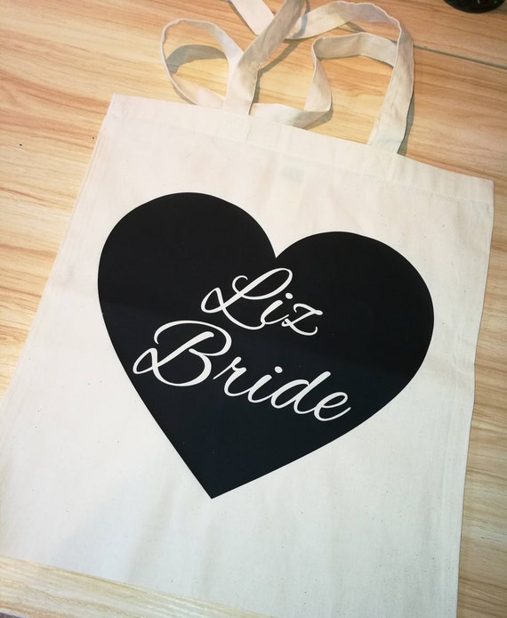 Bride canvas bag, Bridesmaid gifts, hen party bag, wedding bag, shopping bag, eco-friendly bag, bridal party gifts, wedding