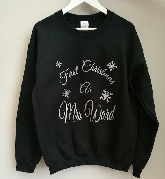 First Christmas as Mrs personalised Sweatshirt, Christmas gift, Christmas jumper, Wifey top