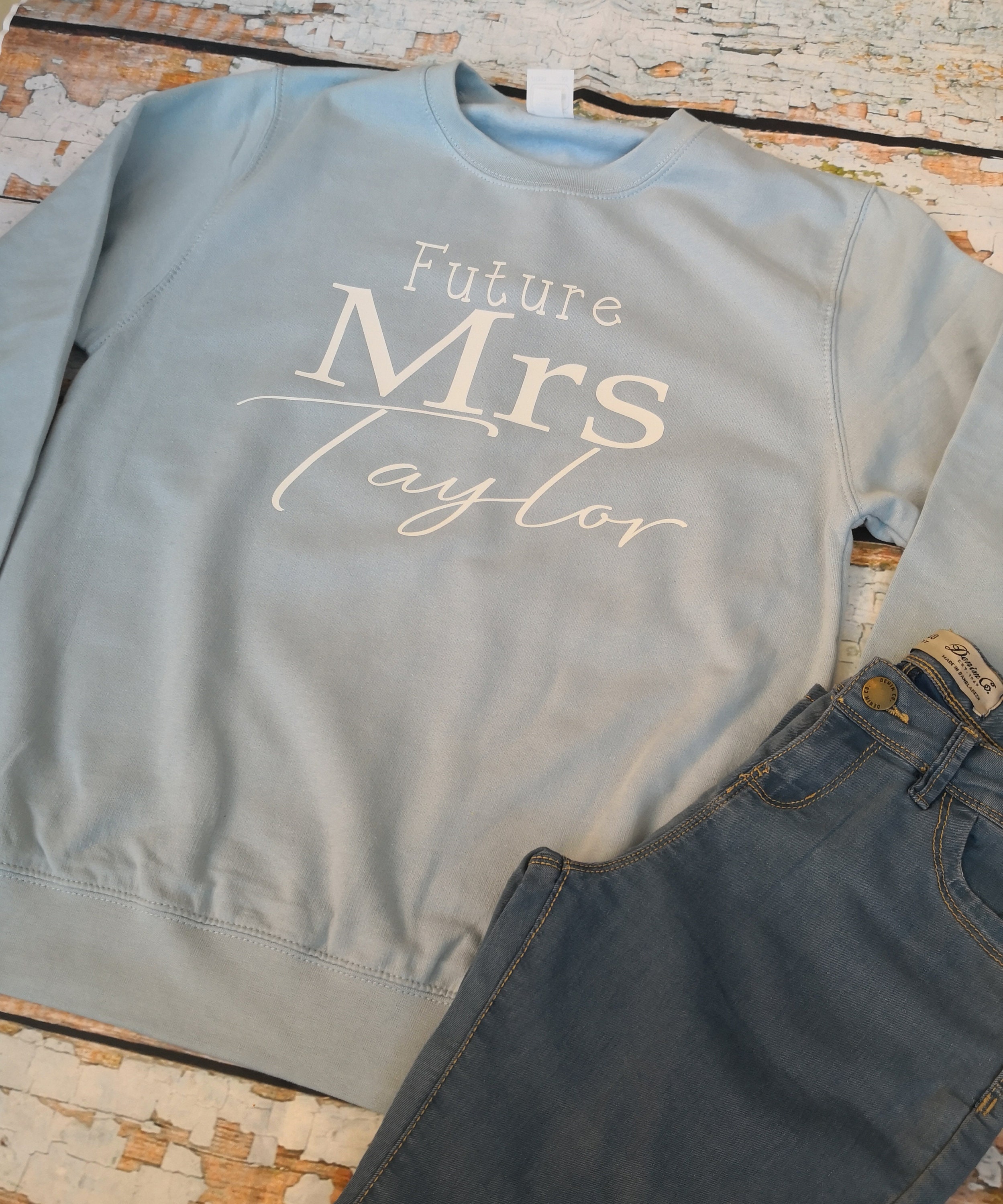 Future Mrs personalised womens wifey sweatshirt Engaged AF | Etsy