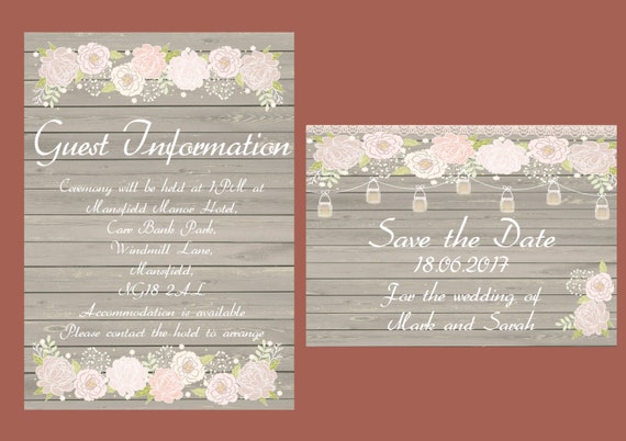Mason Jar, rustic wood printable wedding invitation, shabby chic, Rsvp, print your own wedding invitations.
