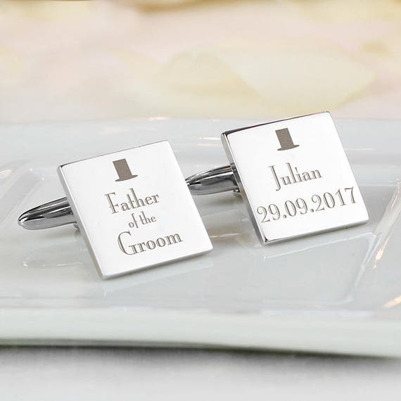 Father of the Groom cufflinks, Personalised cufflinks, engraved cufflinks, Wedding gifts, best man gifts, Groomsman gifts, gifts for him