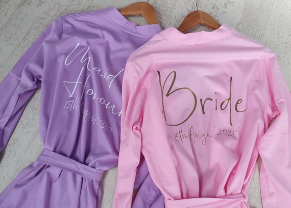 Personalised Cotton bridesmaid robes (EMMA)