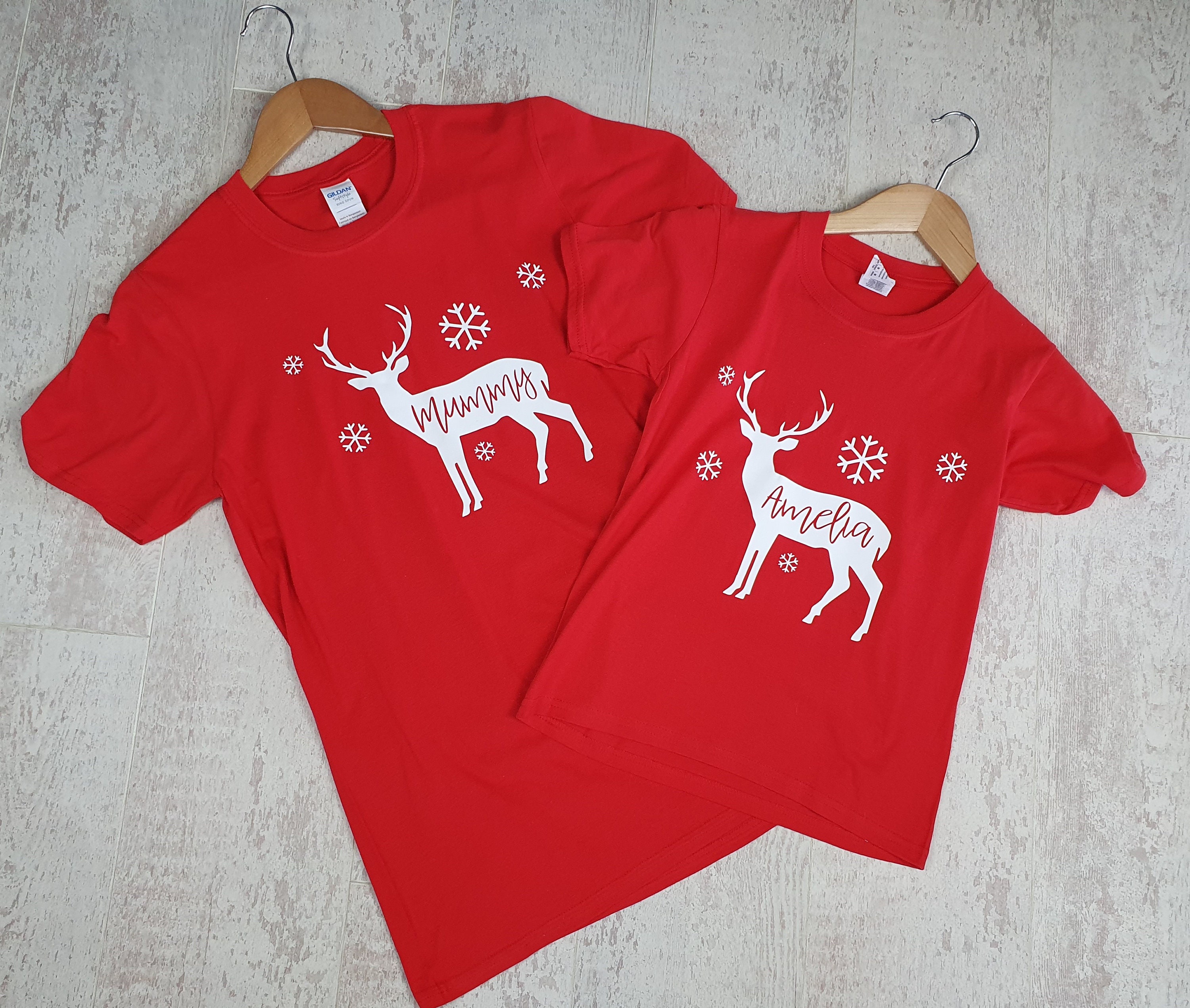 Family Christmas shirts matching Tshirts matching stag Etsy