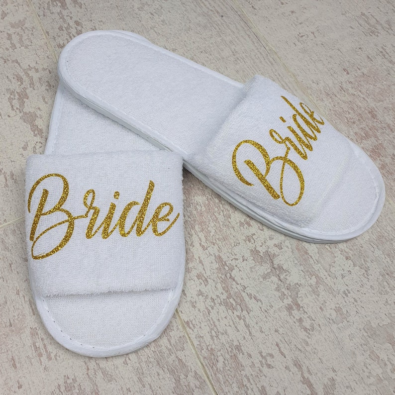 Personalised Bridesmaid slippers, Hen Party gifts 