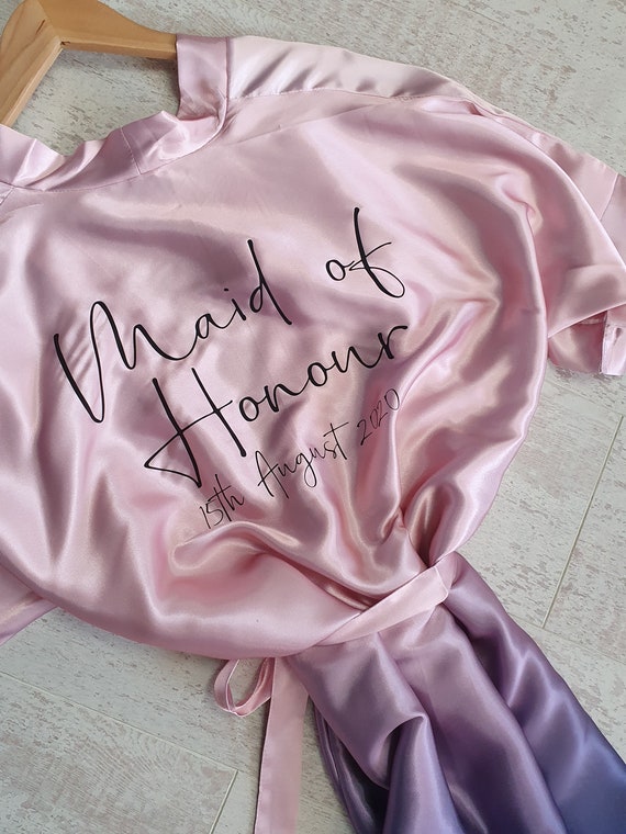 Wedding Robes, Personalised ombre wedding dressing gowns,