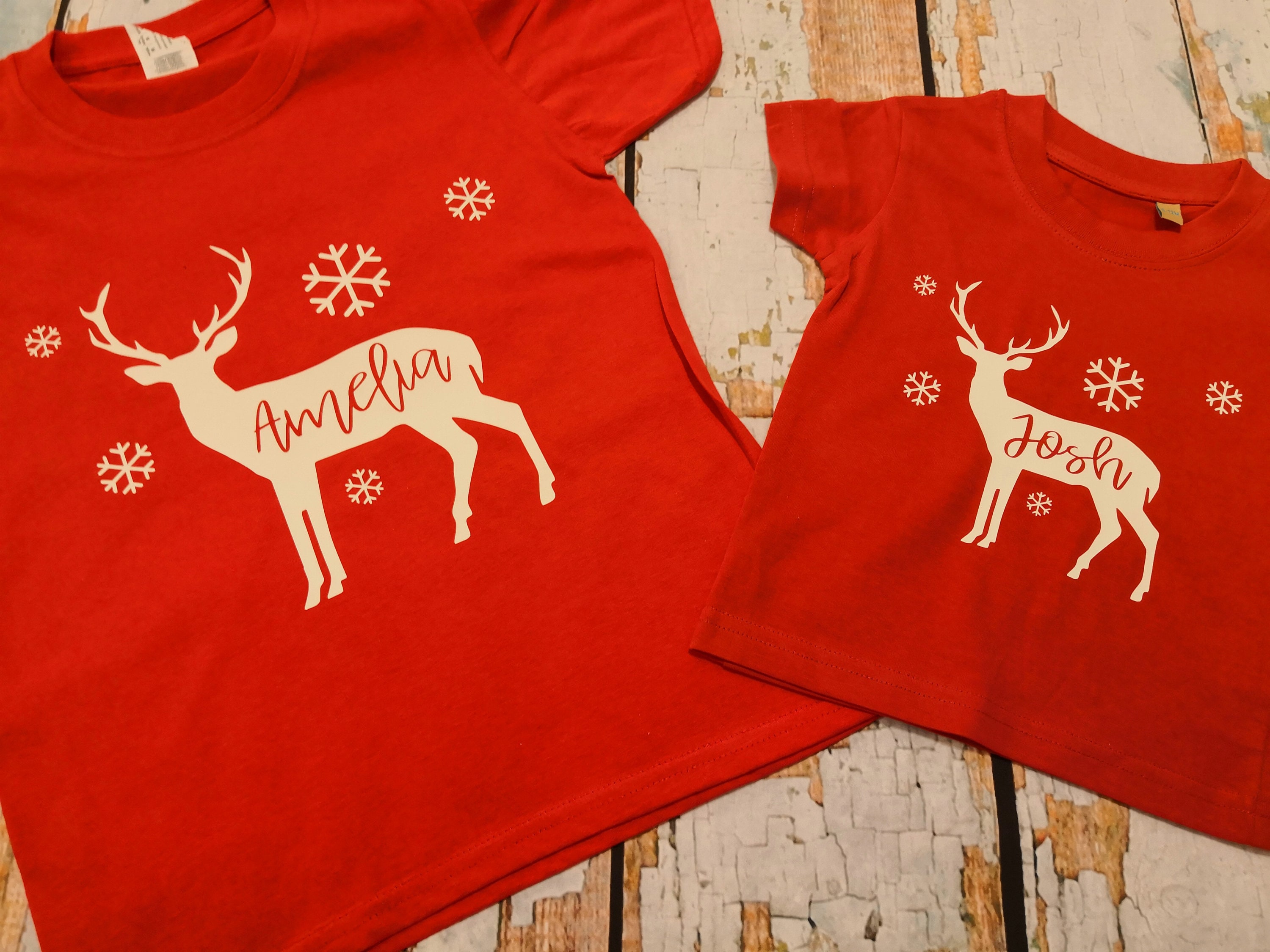 Personalised Family Christmas T-Shirt Adult Matching Children Tshirts Xmas Gift | eBay