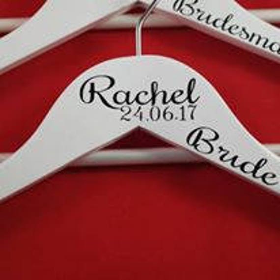Personalised wedding hangers, bridesmaid hangers, wedding dress hanger, bridesmaid gift, maid of honour gifts, bridal party gifts, hangers