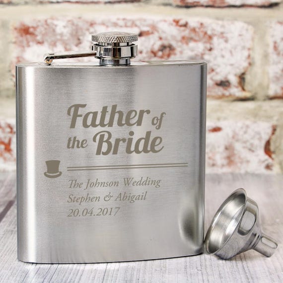 Hip flask, personalised hip flask, Father of the bride, wedding hip flask, groomsman gifts, Personalised gifts, gifts for him, wedding gifts