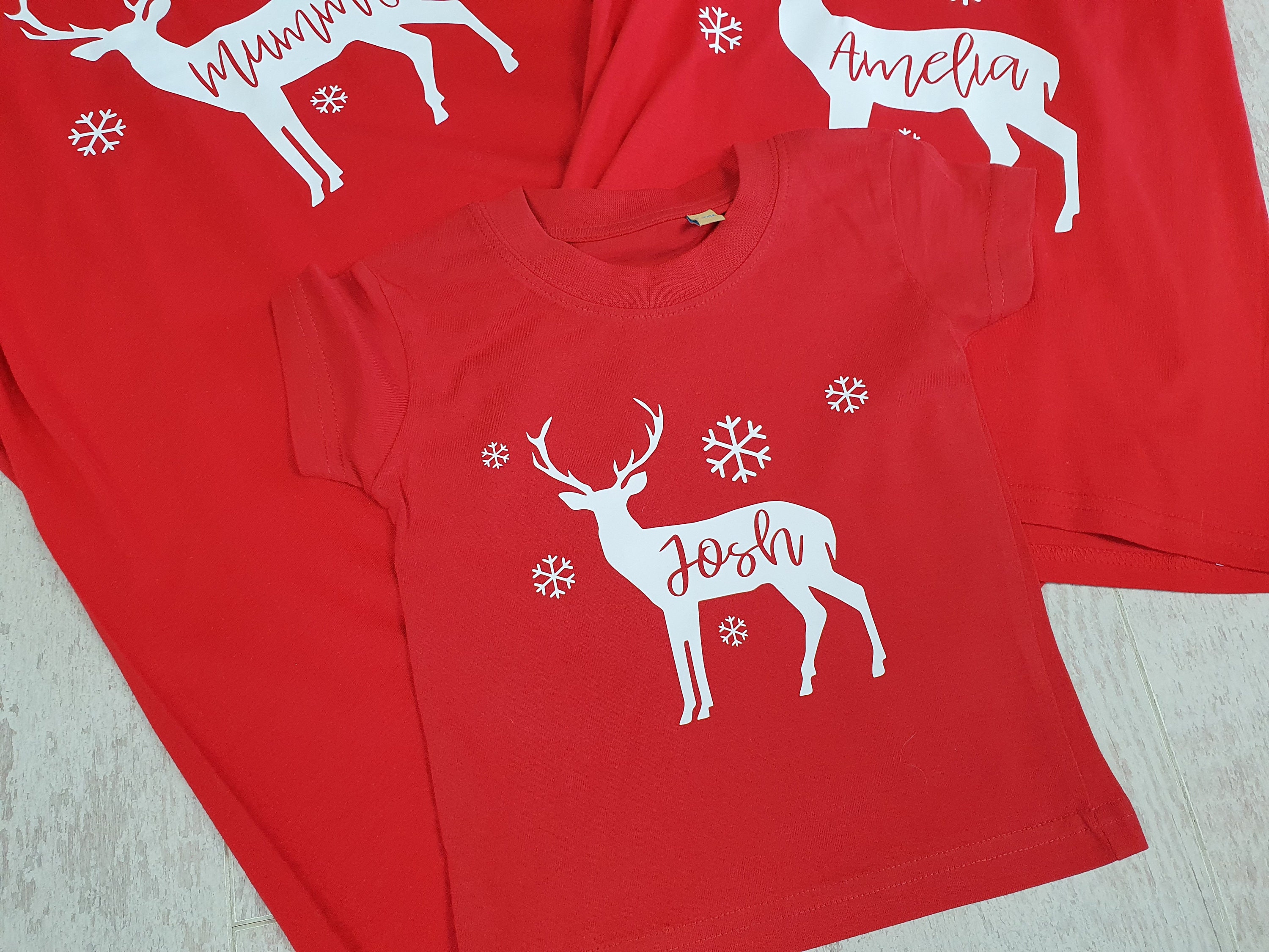 Family Christmas shirts matching T-shirts matching stag | Etsy