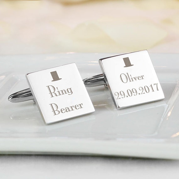 Personalised cufflinks, any role, Ring Bearer, engraved cufflinks, Page boy, best man gifts, Groomsman gifts, Wedding gifts, gifts for him