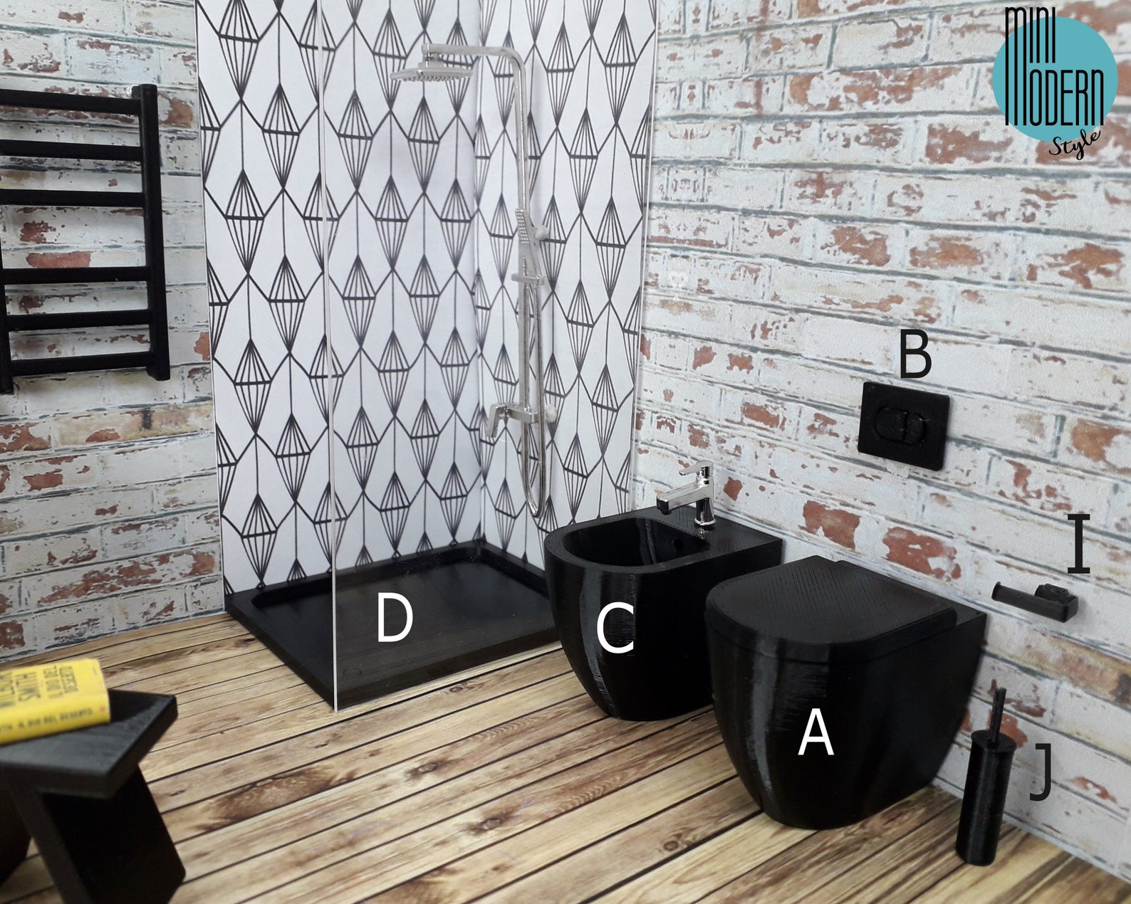 Set Bagno 3 Pezzi Baroni Home - Dispenser, Portasapone E Bicchiere In Plastica Resistente - Foto 3